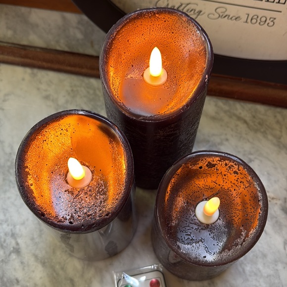 SET/3 Flameless Flickering Black Candles Remote:Halloween, Goth, Romance, Spooky - Picture 6 of 12